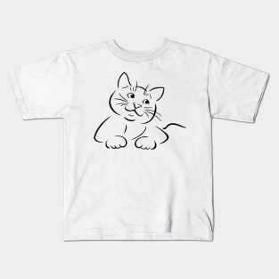 Funny Cat Design Kids T-Shirt